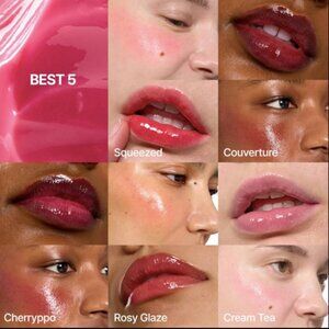 NEW fwee Lip & Cheek Glowy mini Jelly Pot Cream Tea keychain set Korean beauty